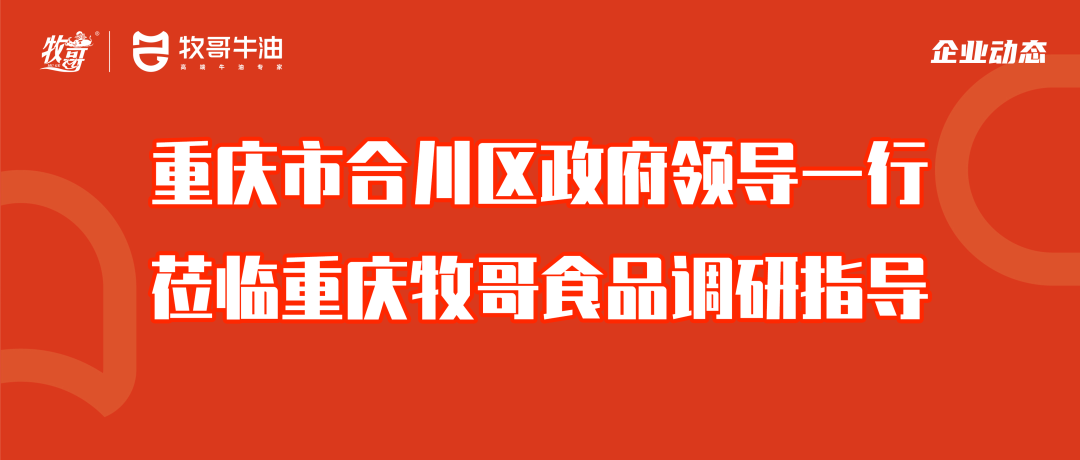重慶市合川區政府領導一行蒞臨重慶牧哥食品調研指導